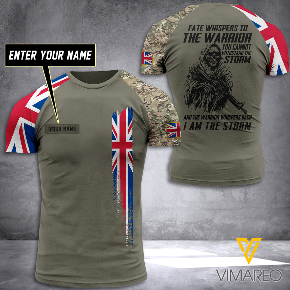 Customized British Soldier 3D Printed Combat Shirt EZT104