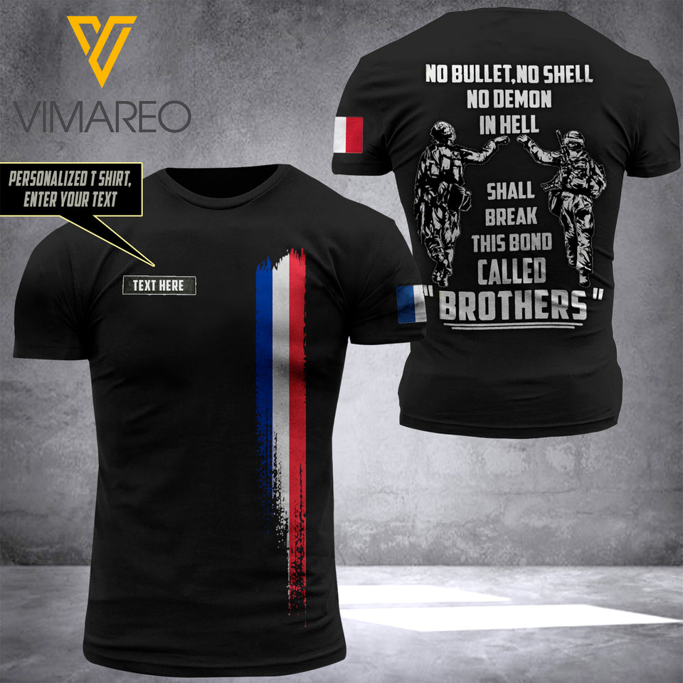 Customized French Soldier 3D Printed Combat Shirt EZQ230621