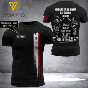 Customized Mexico Soldier 3D Printed Combat Shirt EZQ250621