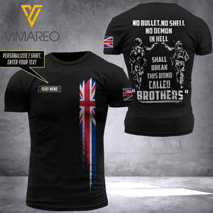 Customized British Soldier 3D Printed Combat Shirt EZQ230621