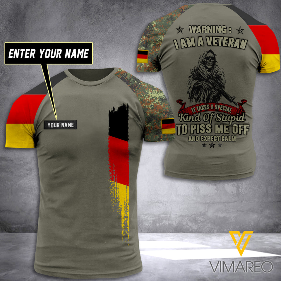 Customized Germany Soldier Combat 3D Printed Shirt EZLN310521
