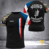 Customized French Soldier 3D Printed Combat Shirt EZQ1407