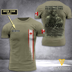 Customized Canadian Soldier 3D PRINTED SHIRT 250122