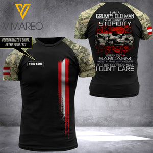 Customized Austrian Soldier 3D Printed Combat Shirt EZHQ154