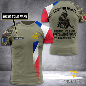 Customized French 3D Printed Combat Shirt EZLN200521