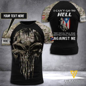 Customized Puerto Rican Soldier 3D Printed Combat Shirt EZLN030621
