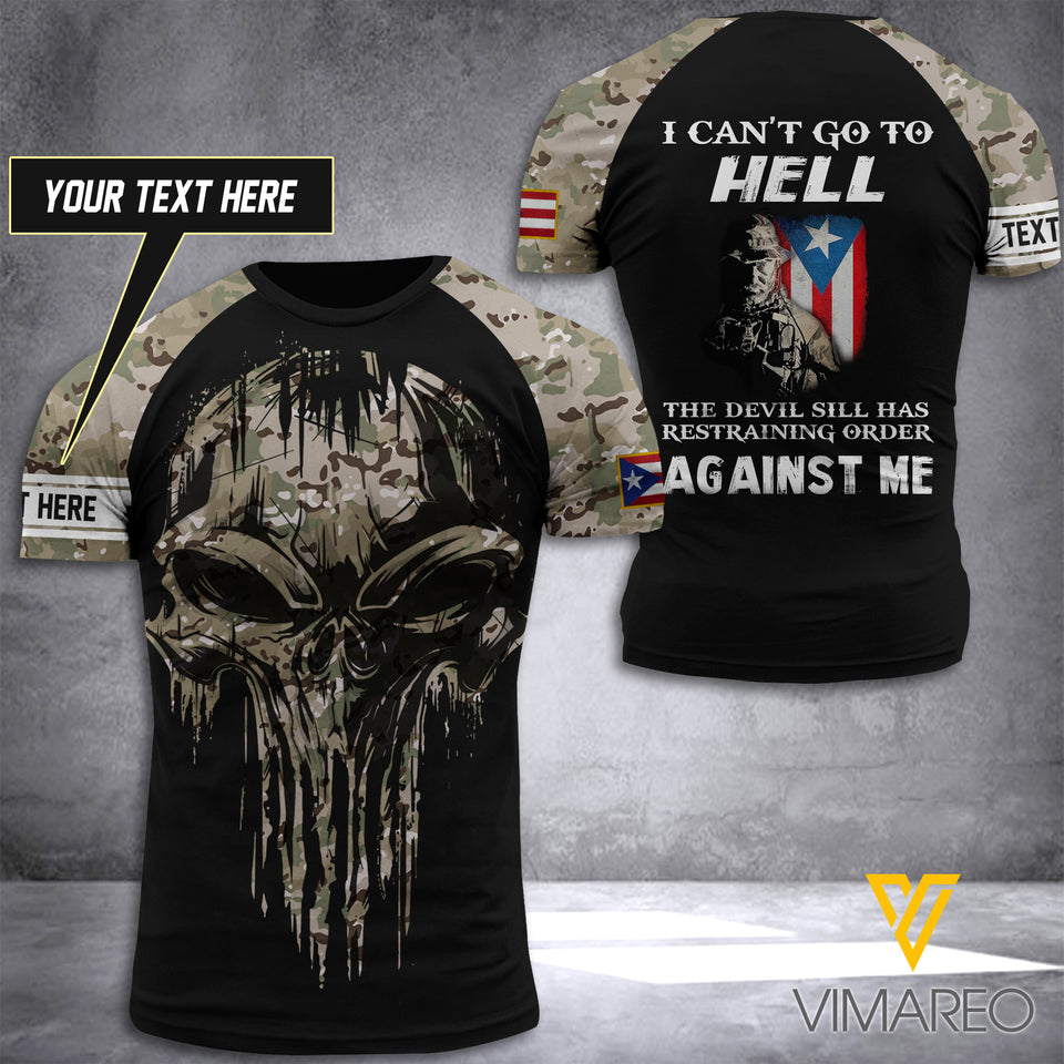 Customized Puerto Rican Soldier 3D Printed Combat Shirt EZLN030621