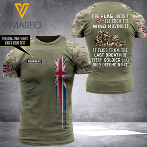 Customized British Soldier 3D Printed Shirt EZHQ2304