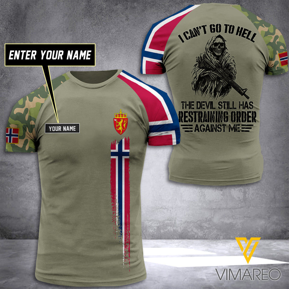Customized Norway 3D Printed Combat Shirt EZLN200521