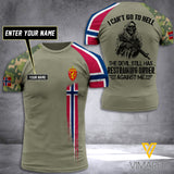Customized Norway 3D Printed Combat Shirt EZLN200521