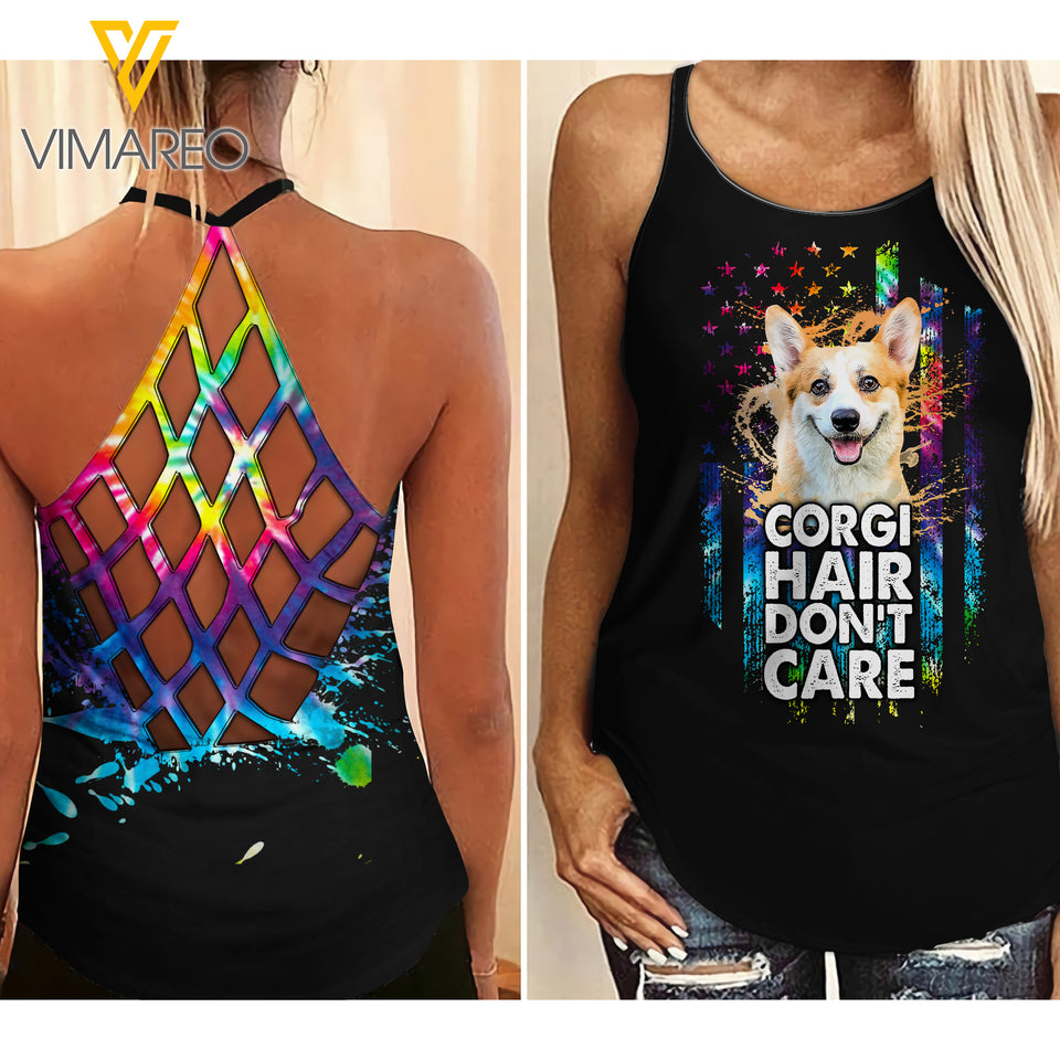 Corgi Criss-Cross Open Back Camisole Tank Top ZT1803