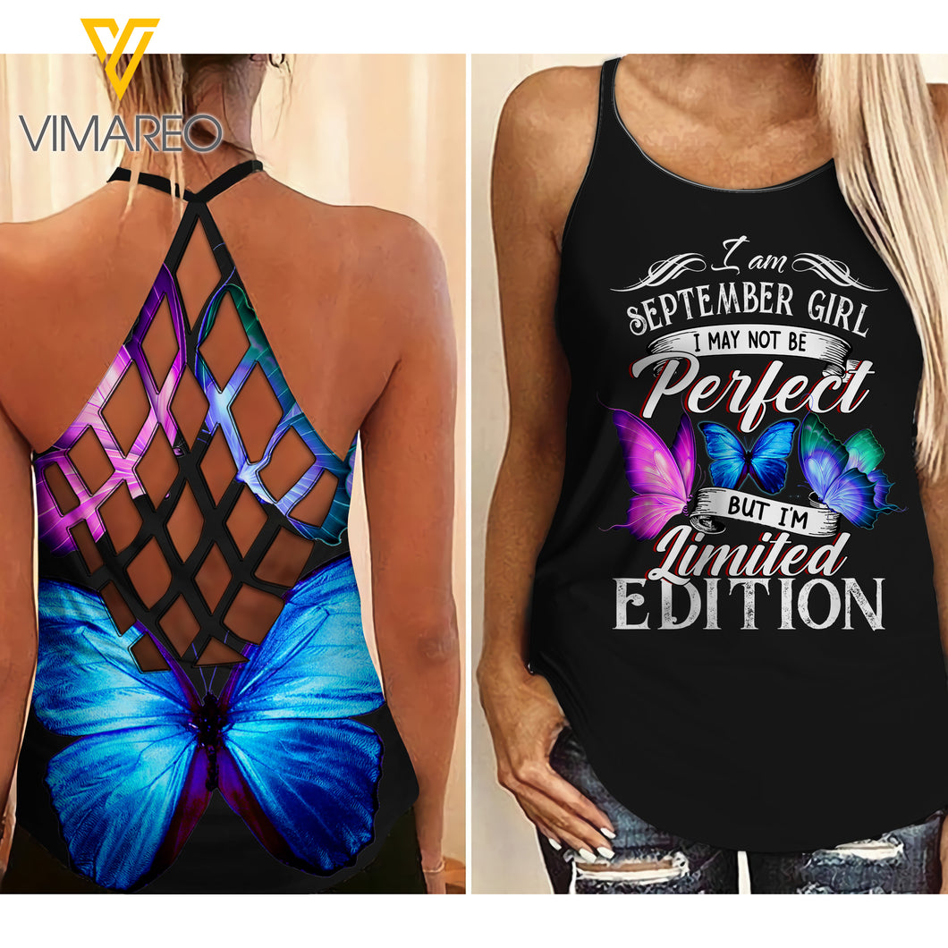 September Girl Criss-Cross Open Back Camisole Tank Top ZT2403