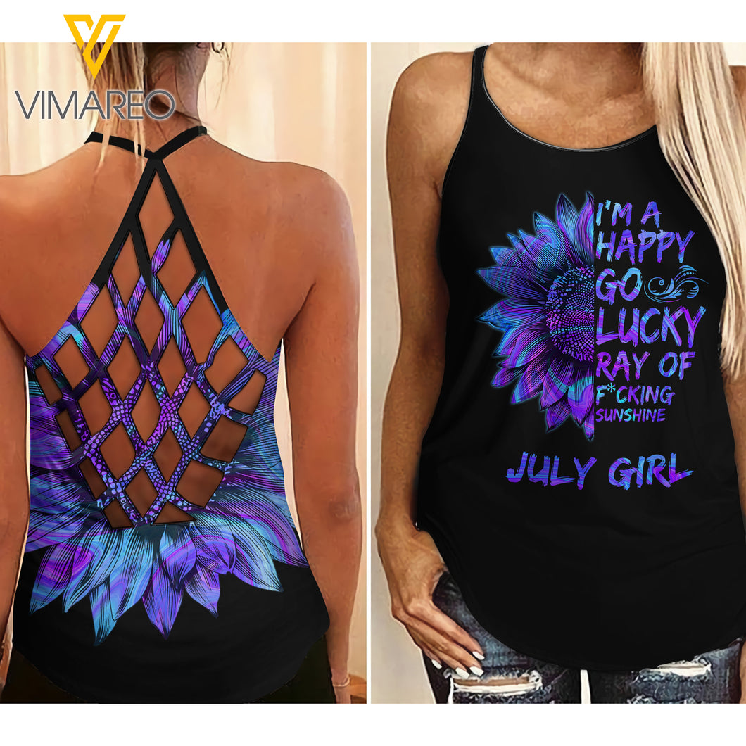 July Girl lucky Criss-Cross Open Back Camisole Tank Top 2 style ZT1403