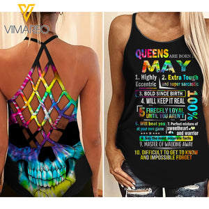 May Queen Criss-Cross Open Back Camisole Tank Top  ZT3003