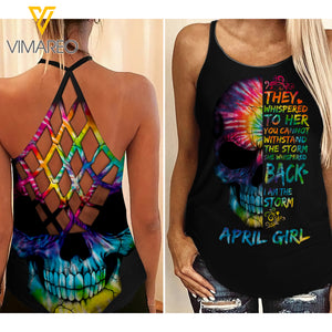 April Girl Storm Criss-Cross Open Back Camisole Tank Top 2 style ZT1403