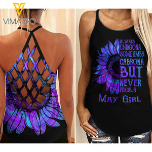 May Criss-Cross Open Back Camisole Tank Top ZT1303