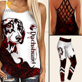 Dachshund mom Criss-Cross Open Back Camisole Tank Top  ZT2203
