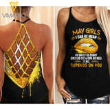 May girl candy Criss-Cross Open Back Camisole Tank Top ZTQ1503