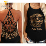 May Girl lucky Criss-Cross Open Back Camisole Tank Top 2 style ZT1403