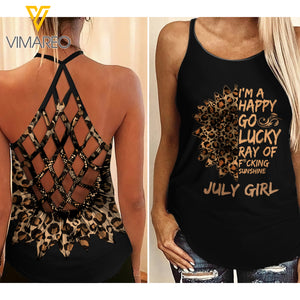 July Girl lucky Criss-Cross Open Back Camisole Tank Top 2 style ZT1403