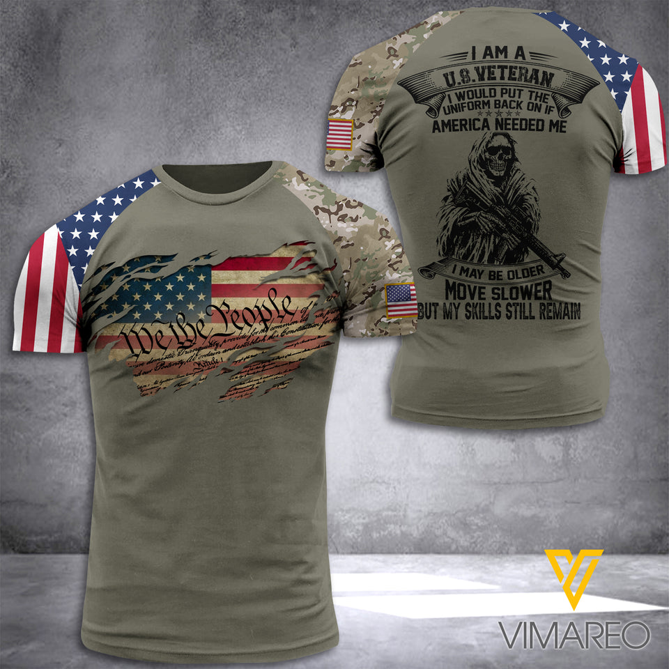Customized US Soldier Broken 3D Printed Shirt/Hoodie ZT064