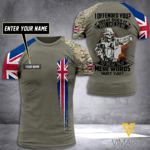 Customized British Soldier 3D Printed Combat Shirt EZQ110621