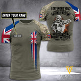 Customized British Soldier 3D Printed Combat Shirt EZQ110621