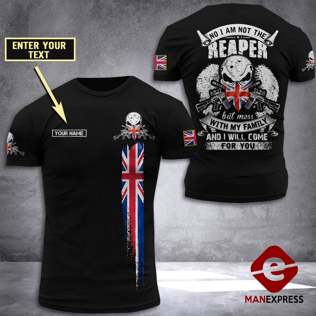 Customized British Reaper 3D Printed Combat Shirt EZQ030621