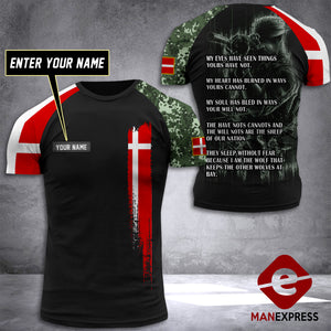 Customized Denmark Soldier Combat 3D Printed Shirt EZQ310521