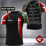 Customized Denmark Soldier Combat 3D Printed Shirt EZQ310521