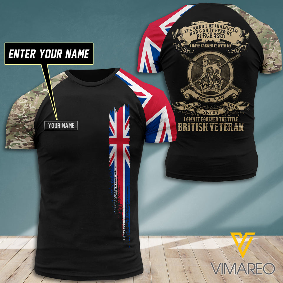 Customized British soldier 3D Printed Shirt EZT0307