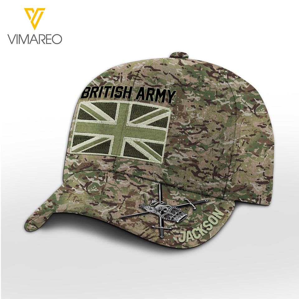 Customized British Soldier/Veterans Camo Peaked Cap 040322