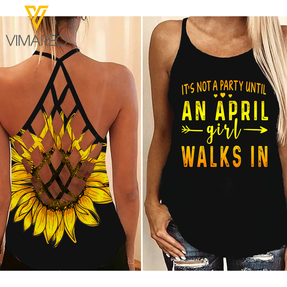 April Criss-Cross Open Back Camisole Tank Top Vm1203 2