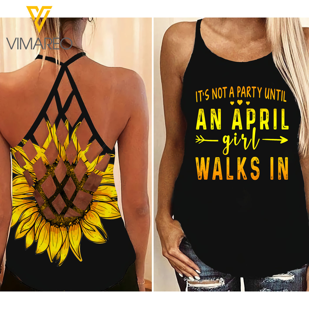 April Criss-Cross Open Back Camisole Tank Top Vm1203 2