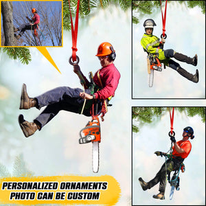 Personalized Image Arborist Christmas Wood Ornament Printed 22OCT-HQ06
