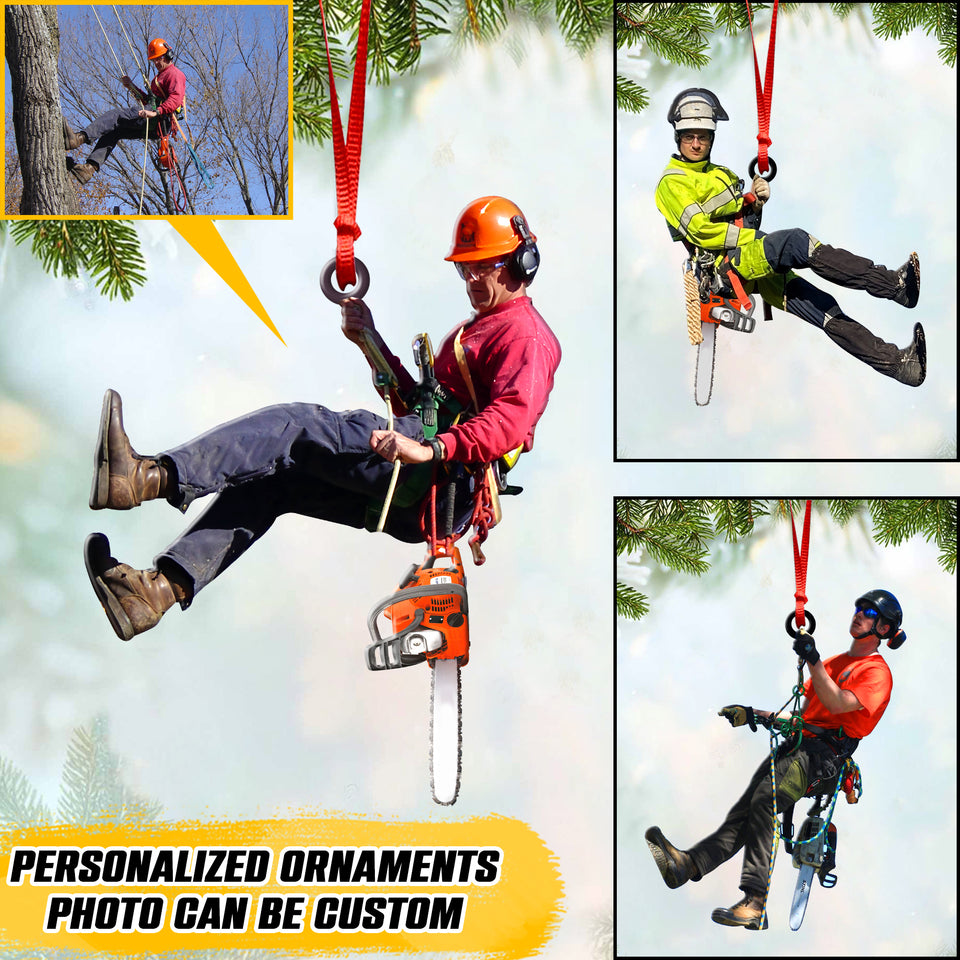 Personalized Image Arborist Christmas Wood Ornament Printed 22OCT-HQ06