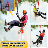 Personalized Image Arborist Christmas Wood Ornament Printed 22OCT-HQ06