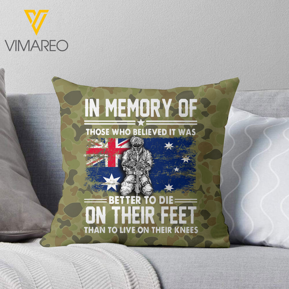 AUSTRALIAN SOLDIER PILLOW PRINTED DEC-HQ04