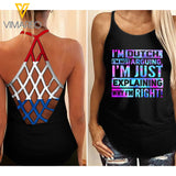 Dutch Girl Criss-Cross Open Back Camisole Tank Top MAR-HQ19