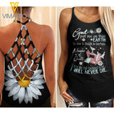 Sewing Criss-Cross Open Back Camisole Tank Top MAR-HQ14 Never Die