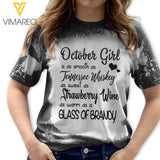 October Girl Bleached Tshirt Printed SEP-HQ20