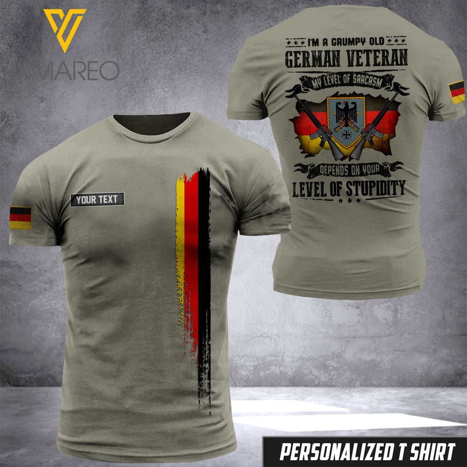 PERSONALIZED GERMAN ARMY TSHIRT 3D PRINTED MAY-QH18