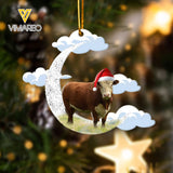 HEREFORD CATTLE HANGING ORNAMENT CHRISTMAS NOV-HQ17