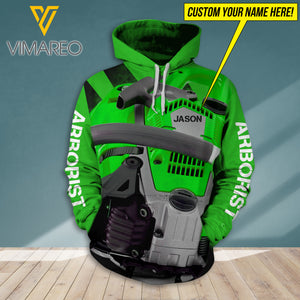 PERSONALIZED ARBORIST HOODIE 3D PRINTED SEP-DT30