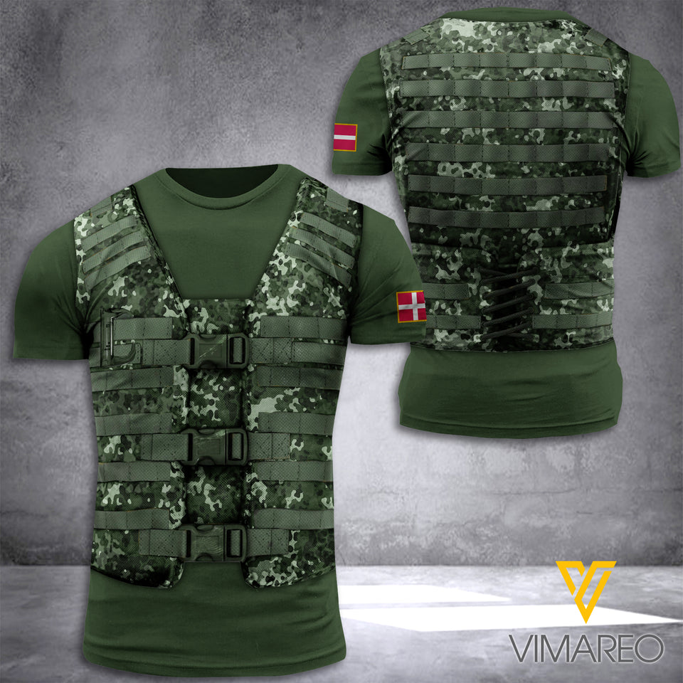 DENMARK SOLDIER CAMO TSHIRT 3D PRINTED APR-DT28