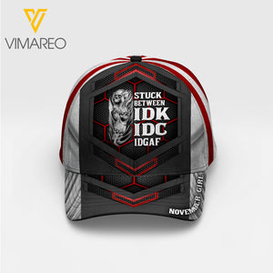 NOVEMBER GIRL PEAKED CAP 3D SEP-LN11