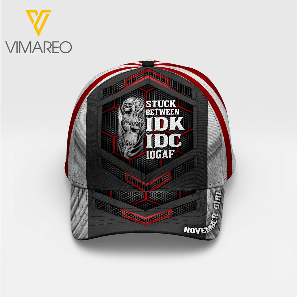 NOVEMBER GIRL PEAKED CAP 3D SEP-LN11