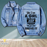 Jeep Girl Denim Jacket Printed SEP-QH24