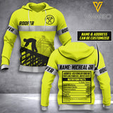 PERSONALIZED ROOFER HOODIE 3D PRINTED AUG-DT10