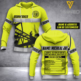 PERSONALIZED IRONWORKER HOODIE 3D PRINTED AUG-DT10